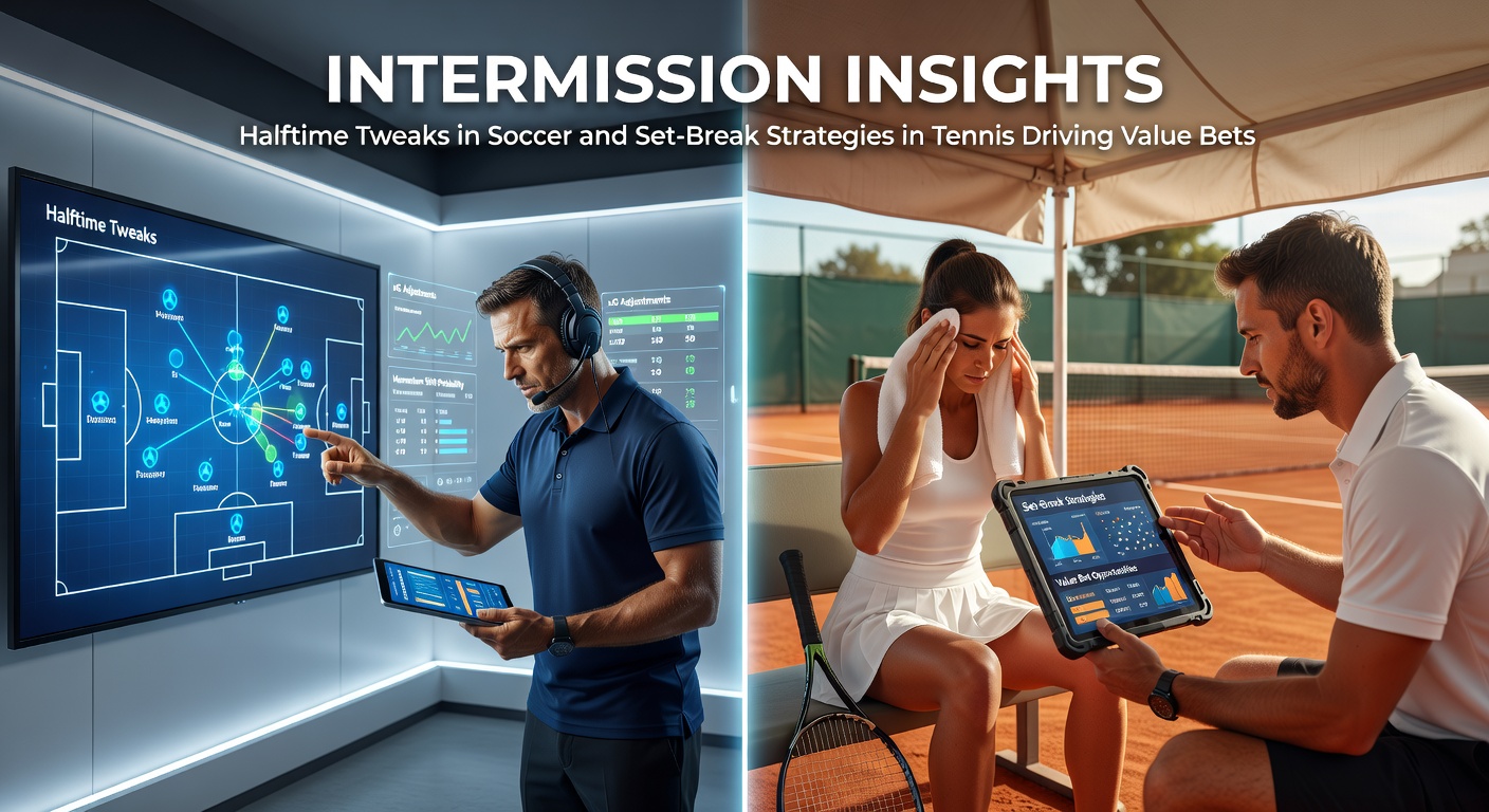 Soccer coach delivering halftime instructions to players huddled on the pitch, capturing the intensity of strategic adjustments