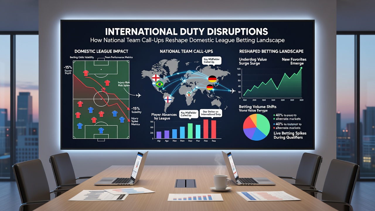 Bookmaker odds boards updating lines after international call-up announcements