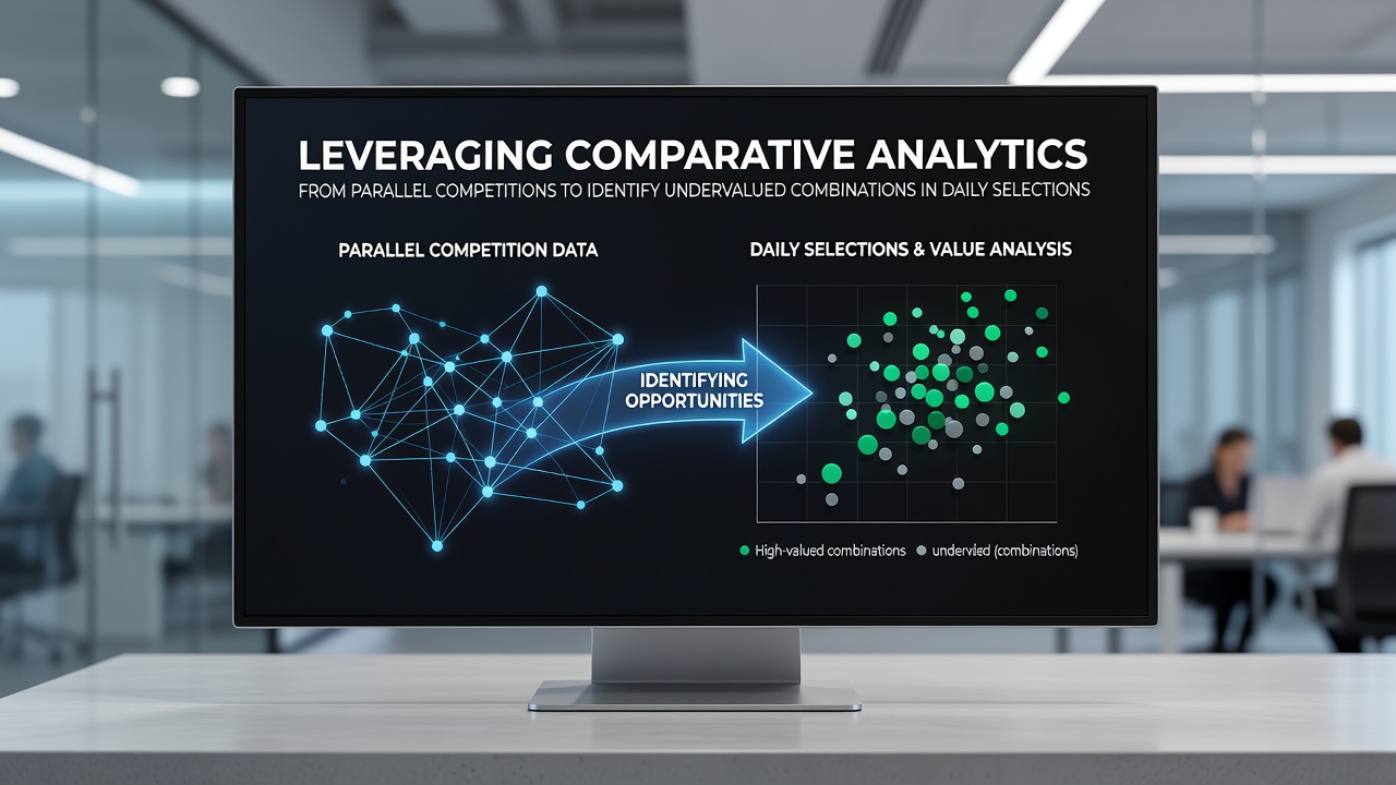 Analysts reviewing performance data from multiple sports events displayed on multiple screens in a control room setting