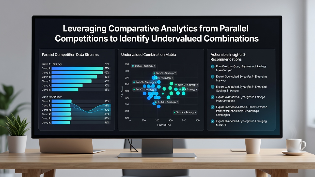 Data visualization charts comparing performance metrics between different sports leagues on a large monitor