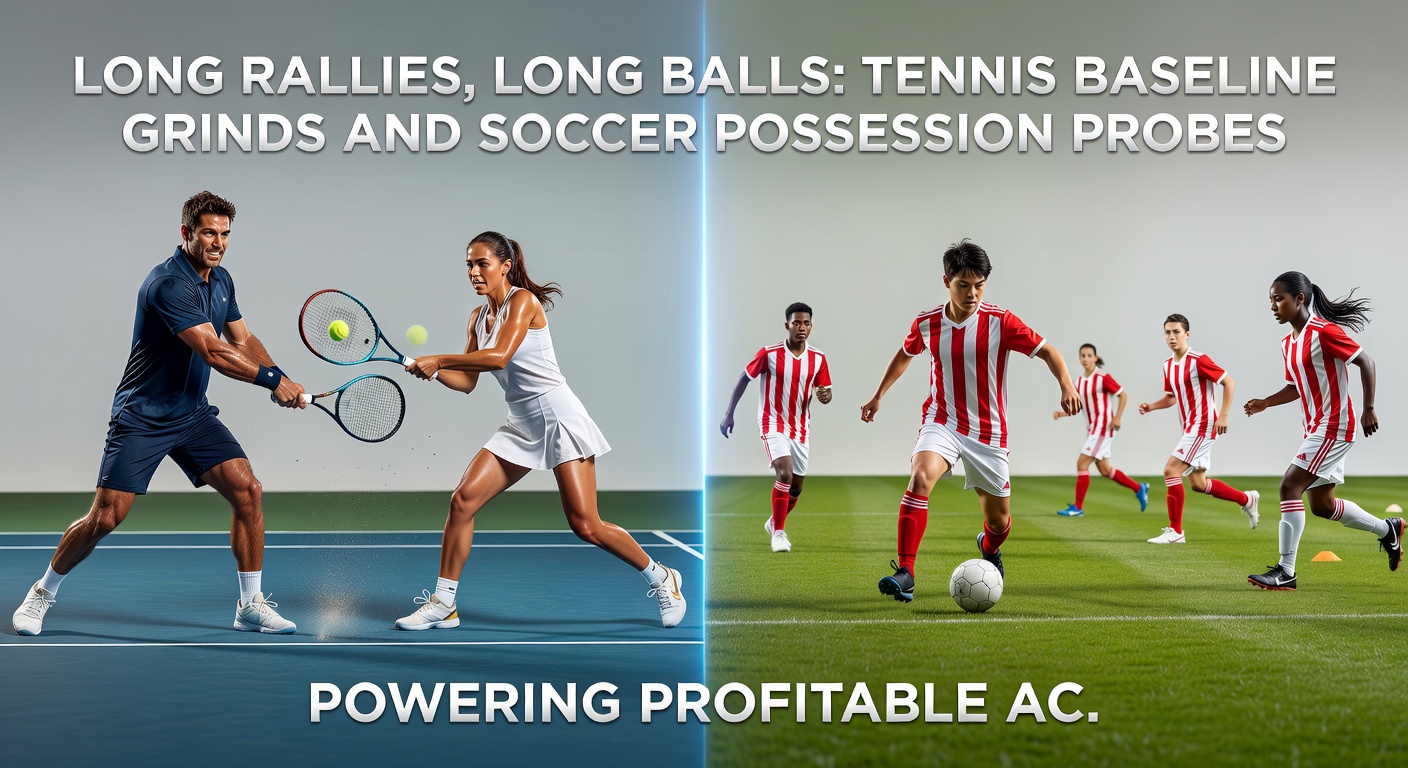 Soccer team executing a patient possession probe, midfielders linking passes to draw out the defense during a Premier League clash
