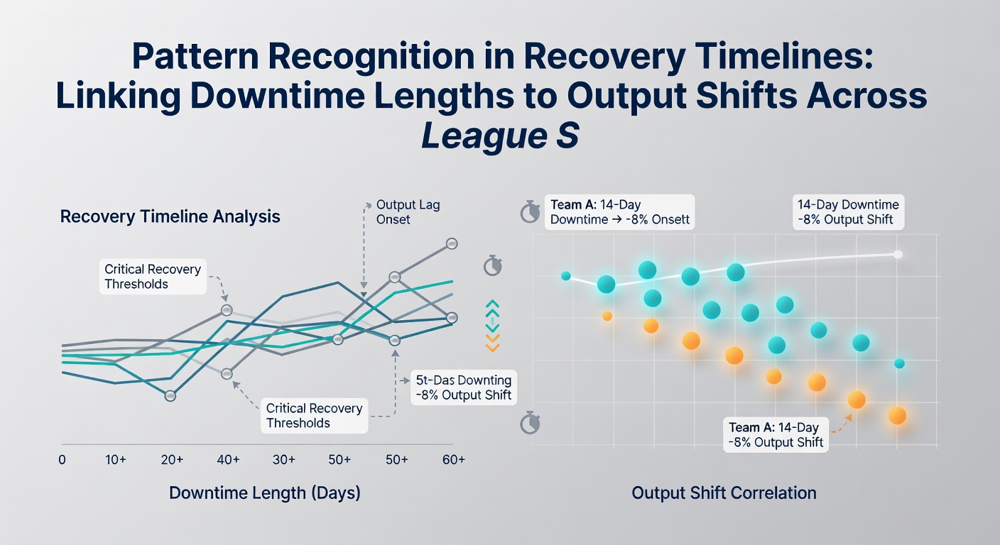 Performance data charts and recovery timelines across sports schedules and circuits