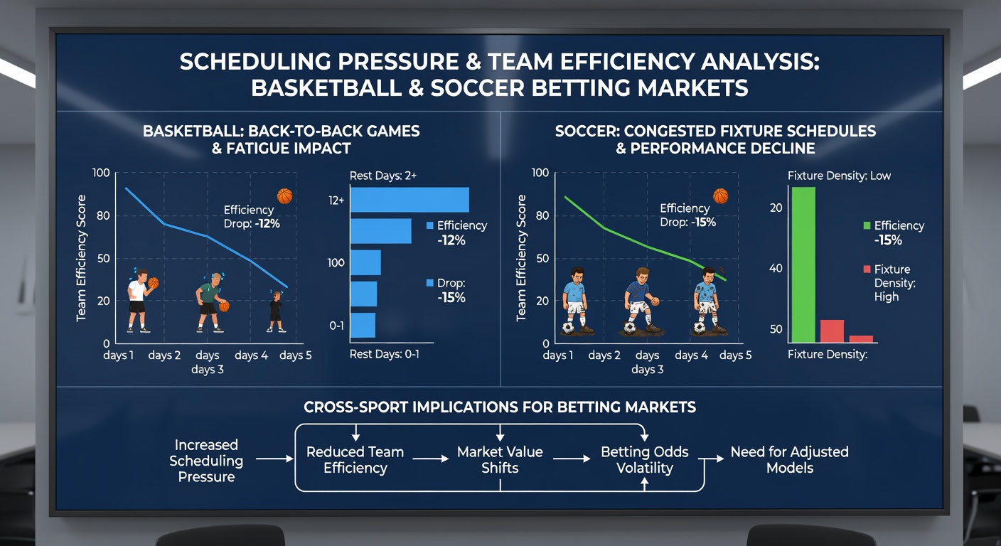 Coaches reviewing recovery data and schedule impacts on player performance in soccer and basketball