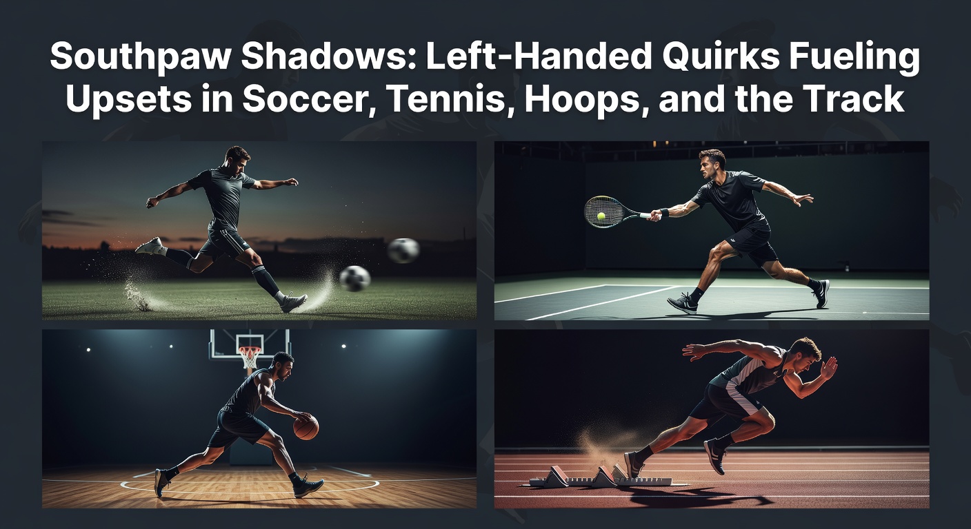 A left-handed tennis player delivering a powerful serve, showcasing the southpaw advantage on court